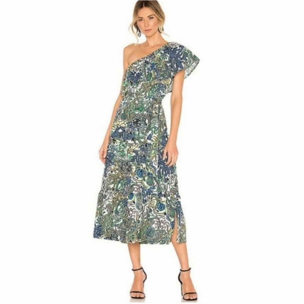 A.L.C. One-Shoulder Silk Blend Naomi Dress
